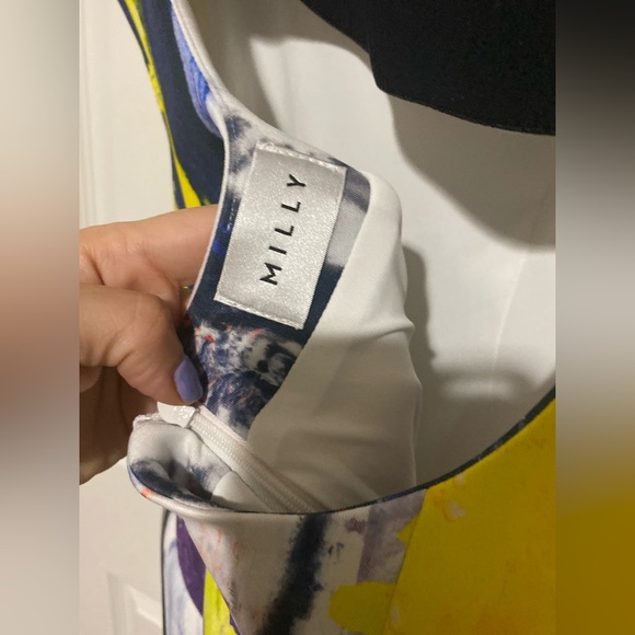 Milly Graffiti-print racerback sheath dress size M - Picture 8 of 11